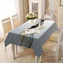 1 pieza Mantel de poliéster, diseño de patrón de pintura de nubes fluidas en color negro y dorado, mantel gris - perfecto para el hogar, la cocina, el restaurante, la fiesta, el festival, el regalo, la boda, la decoración de interiores y exteriores