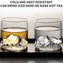 1pc-The Appealing And Magnificent Guanshan Cup Makes Your Life Full Of Excitement. Iceberg Shaped Glass, Cocktail Glass, Suitable For Any Beverage Juice Tea Coffee Glass, Cups Suitable For Parties, Bars And Family Gatherings, Can Be Used For Back To School, School Supplies, Chinese New Year, Valentine's Day.