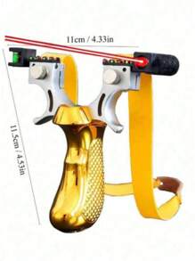 1pc Professional Slingshot, Yellow And Black, Used For Outdoor Hunting And Shooting Practice. Outdoor Shooting Fun Slingshot Decompression Artifact, Slingshot Hunting Game, Outdoor Slingshot, Party Discount, Hunting Slingshot(Rubber Band .Color Random)