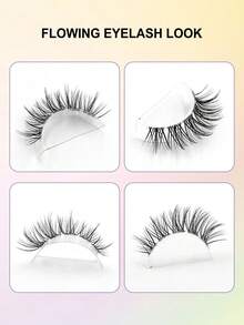 Asiteo 5 Pairs Manga Cat Eye Lashes Clear Stem Natural Fake Eyelashes, Eyelash Extension, Curling And Soft, Suitable Cosplay, Daily Makeup, Asian Makeup - Cat eye Ögonfransar - Visa 7