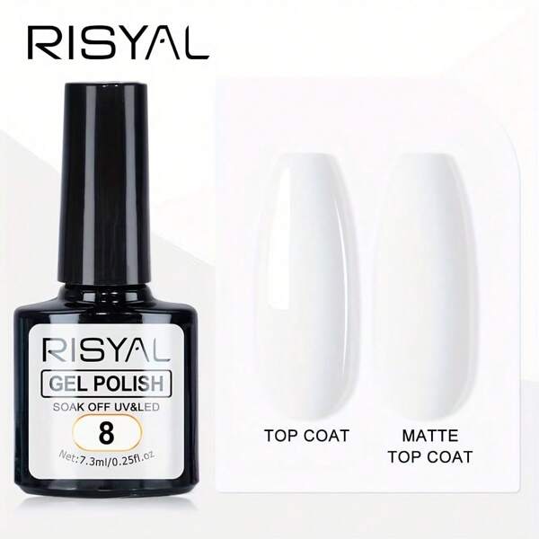 RISYAL Gel Nail Polish, Nude Color, Nail Care Set, Black, White Gel Polish