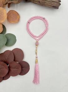 1 pieza Rosario musulmán de 99 cuentas, pulsera de cuentas de oración