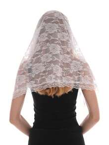 1pc Bridal Lace Wedding Veil For Wedding - Multicolor - View 3