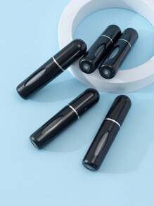 5 piezas Botellas compactas de perfume negras, minimalistas y versátiles