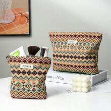 1 sztuka retro boho kopertówki wewnętrzna torba na kosmetyki i produkty do makijażu torba do przechowywania
