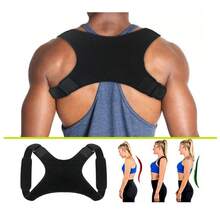 Posture Corrector For Women And Men, Adjustable Brace With Support Bracket For Clavicle Pain Relief. Providing Pain Relief From Neck, Shoulder, And Upper Back Invisible For Hunchback And Scoliosis. - Black - View 3