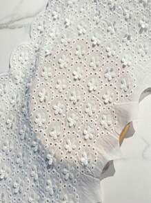 1 Size White Three-Dimensional Daisy Lace Clothing Accessory Fabric 33CM Embroidered Lace DIY Sewing Accessories