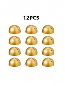 1/6/12pcs Gold Color Wooden Place Card Holders Postcard Small Standard, Elegant Round Table Number Clips Display Stand For Weddings, Receptions, Banquets, Anniversary & Birthday Parties, Perfect For Business Cards & Seating Arrangements, Card Holder For Events - Multicolor - View 7