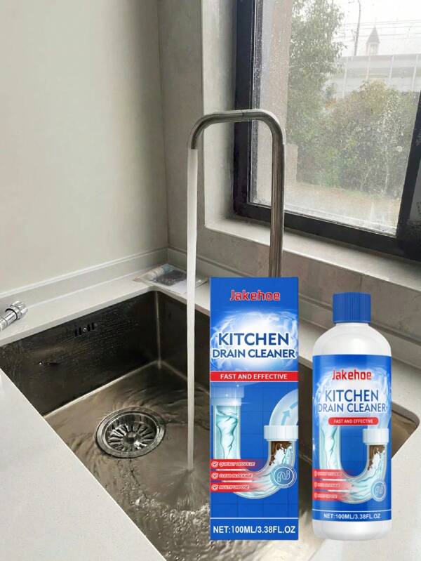 Kitchen Drain Pipe Unclogging Agent - Dissolves Hair, Grease And Odor In Sinks, Bathtubs, Toilets. Quickly Unclogs And Clears Blockages