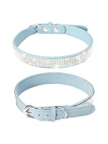 1 Stück funkelnder Wasserdiamantkragen für Haustiere, koreanisches Samt-Halsband, super feiner funkelnder Diamantsticker, verstellbarer Hundehalsband, Katzenprodukte, Hunde- und Katzenhalsbänder, geeignet für den Alltag, Gassi gehen mit Hunden und Katzen, das beste Geschenk für Hunde