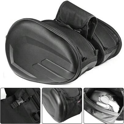2x Motorcycle Pannier Bags Luggage Saddle Bag Side Storage Box Waterproof Bags