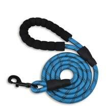 Nueva correa para pasear perros, correa reflectante de nylon para mascotas, cuerda resistente para caminar con cachorros con asa de espuma, correa redonda reflectante, cómoda y resistente