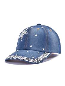 1pc Women's Fashion Baseball Cap With Rhinestone Butterfly Decor, Versatile For School, Outdoor, Casual, Sun Protection - A - View 12