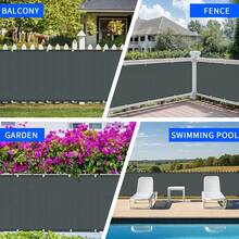 Polyester Privacy Fence For Balcony - Waterproof UV Resistant Outdoor Screen, - Dark Grey - View 9