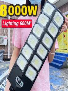 1 szt. 504 LED Solar Light, lampa zewnętrzna, 3 tryby, zasilana energią słoneczną, dwurzędowa, zintegrowana, 8000LM, 6500K, wodoodporna, czujnik ruchu, lampa bezpieczeństwa do ogrodu, idealna na Halloween, Boże Narodzenie, Święto Dziękczynienia, dekoracja, kemping na zewnątrz, lampa uliczna, (dostępna w rozmiarach S/M/L/XL/XXL) - białe światło - Zobacz 4