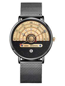 DOM 1pc Fashion Sports Style Men's Watch, Round Quartz Date Display, Suitable For Daily Wear And Decoration, Christmas, Birthday Gift For Friends Or Father - Shape - View 15
