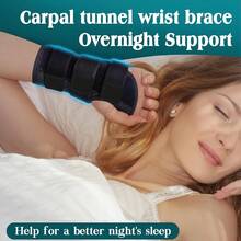 Wrist Brace For Carpal Tunnel , Lengthened Fixed Hand Support For Women Men With Metal Splint, 3 Adjustable Straps Wrist Support For Right And Left Hand Gym Accessories - Black - View 9