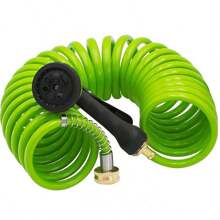 AUTOMAN EVA 25ft Expandable Garden Hose – 7-Pattern Nozzle, Anti-Kink, Auto Recoil, Lightweight & Durable