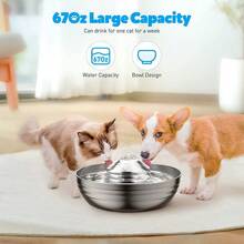 360°Automatic Cat Water Dispenser 67oz 2L Silent Pet Drinking Fountain With 5 Filter For Dogs Cats Small Animals - asPic - View 5