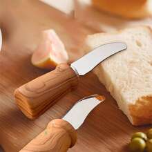 1/2 Stück vertikales Edelstahl Buttermesser mit Kunststoffgriff, multifunktionale mini Käse-Streichspatel, Käsemesser und -gabel, Brot, Toast, Marmelade Spatel, Backwerkzeug, geeignet für Küche und Restaurant Utensilien