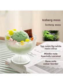 1pc 450g Summer Fruit Ice Cream Creative Exquisite Shape Yogurt Cup Soy Wax Birthday Gift Souvenir Aromatherapy Candle