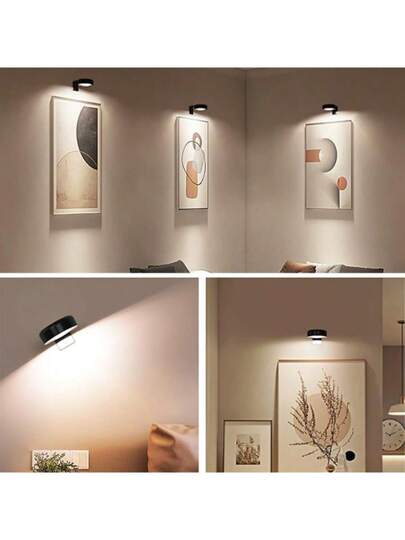 Battery Powered LED Wand Lights Remote Control, Dimmable Temperature Timer, Cordless Sconce Lighting Gallery, Staircase, Hallway, Bedroom Frame (Batteries Not Included) view 8