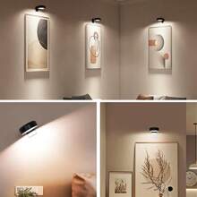 3pcs Battery Powered LED Wall Lights With Remote Control, Dimmable Color Temperature & Timer, Cordless Wall Sconce Lighting Suitable For Gallery, Staircase, Hallway, Bedroom Frame Decor (Batteries Not Included)