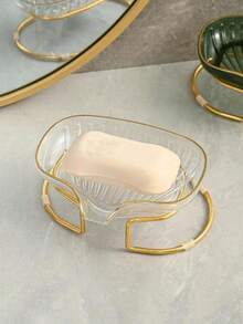 1pc香皂盒免沥孔家用轻奢壁挂式放肥皂浴室置物架创意收纳