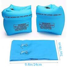 2 pachete de plutitoare gonflabile pentru brațe - aripioare de înot pentru începători, plutitoare pentru piscină pentru învățarea înotului, aripioare de apă reglabile pentru 13-68 kg, accesorii de înot gonflabile