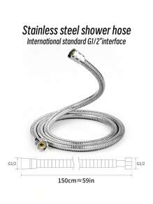 Ducha de mano de alta presión con 3 funciones, con manguera de acero inoxidable de 1.5m/59 pulgadas y soporte adhesivo para pared