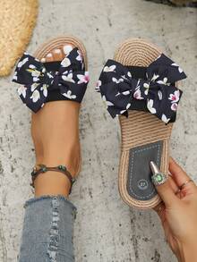 Pantuflas planas y cómodas de tela para mujer - Plantilla de EVA transpirable, diseño slip-on, unicolor, estilo de vacaciones - Ideal para playa de verano, salidas casuales y uso diario - Multicolor - Ver 6
