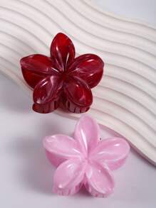 4 Stück/2 Stück Damen acryl große Farbverlauf Blumen Clips, elegante und feine Haardekorationen für hinten am Kopf, halb gebundenes Haar, Retro exquisites Marmormuster, Aufputz Haraccessoires für Strandurlaub und Frische, Haarklammern, Haarspangen