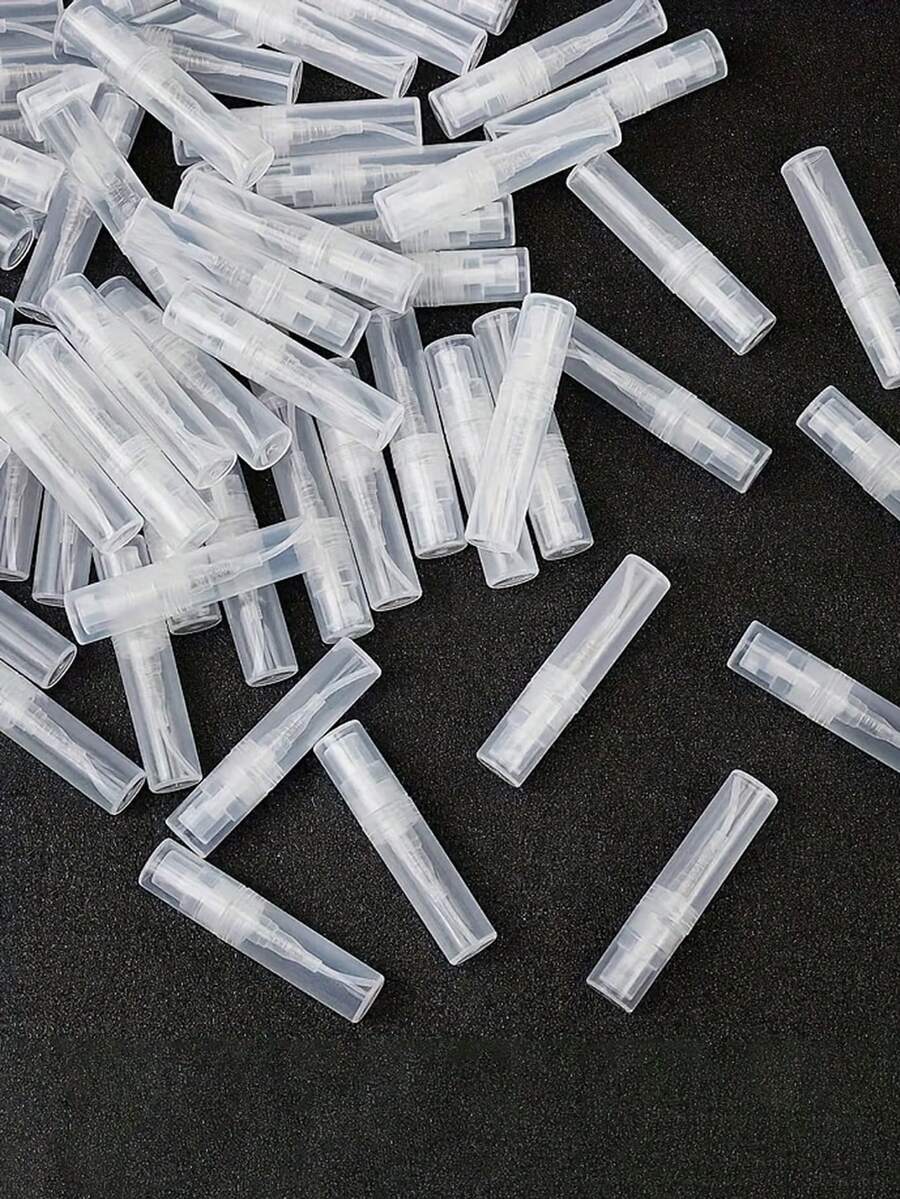 Mini Refillable Spray Bottle, Transparent Refillable Travel Perfume Atomizer, Unscented, Fine Mist Sprayer, Black Cap, Suitable For Perfume And Cosmetics, Leak-Proof Portable Design, Small Cosmetic Sample Container - Multicolor - View 1