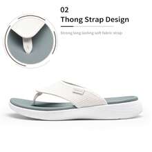 Women's Flip Flop Arch Support Beach Vacation Soft Cushion Comfort Flip Flop Thong Sandals - 白色 - 查看 3