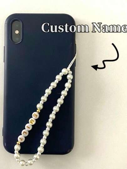 Customized Text Colored Fruit Phone Strap, Personalized Rainbow Fruit Phone Strap, Customizable Name Bead Phone Accessories, Phone Strap, Colorful Fashionable Phone Accessory Strap, Fashionable Fruit Phone Strap