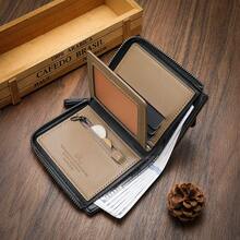1pc Vintage Multifunctional Zipper Wallet For Men Fashion Young Student Versatile Multi Card Holder Gift For Men Wallet Mini Wallet Purse Wallet Small Wallet Men Wallet Leather - Blue - View 5