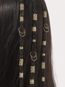 30/40/80PCS Set Hair Jewelry For Braids Accessories, Y2K Hair Beads For Braids, Gold Silver Star Hair Accessories, Braids Rings Cuffs Clips For Dreadlock Accessories Dreadlock Beads Metal Hair Clips Decoration
