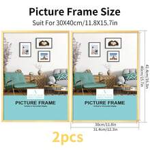 1/2/3/4件装多色铝合金相框 30x40cm/A3/A4，无框金属相框，纤薄窄边框防锈金属框，适用于海报、画布和证书，现代家居、婚礼照片展示、影棚墙面装饰、企业奖品框、办公室画廊装饰（金色/银色/玫瑰金/黑色）