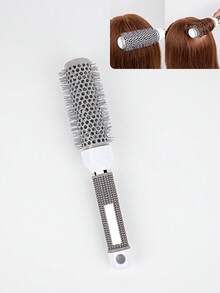 1 lược tròn chuyên nghiệp, thích hợp để sấy và uốn tóc, 5 kích cỡ tùy chọn, với thân lược bằng nhôm thoáng khí, chống tĩnh điện, sử dụng được cả khi tóc ướt và khô, dành cho phụ nữ trưởng thành, thích hợp cho tóc dày, không mùi, lý tưởng cho các kiểu tóc hàng ngày. - Xám - Xem 8