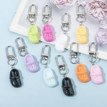 7/10 buc pandantive colorate din rășină din aliaj, în formă de pantof/papuc, potrivite pentru cercei, brățări, coliere, pandantive pentru genți, brelocuri auto și alte accesorii pentru pandantive, asortate zilnic, cadouri pentru cupluri de Anul Nou - Multicolor - Vizualizare 14