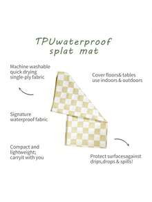 1 件大尺寸防水防溅垫 - 室内高脚椅地板保护垫 - 可水洗防滑便携式游戏垫 51 英寸 x 51 英寸（130x130 厘米）户外野餐垫，防尘，可绘图