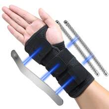 Wrist Brace For Carpal Tunnel , Lengthened Fixed Hand Support For Women Men With Metal Splint, 3 Adjustable Straps Wrist Support For Right And Left Hand Gym Accessories - Black - View 4