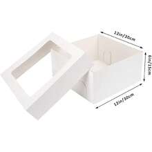 30pcs Cake Boxes, 12x12x6 Inch Square Bakery Boxes With Window Cajas Pasteles For Valentine's Day, Mother's Day, Pastries, Chocolates, Cookies, Pie, Birthday Party, Wedding, Easter-Hy - 15 Pack - View 2