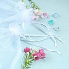 100 piezas Bolsas de malla de nailon blanco, bolsas protectoras de frutas, bolsas de jardín para control de insectos y plagas para fresas, uvas, verduras y plantas, con cordón