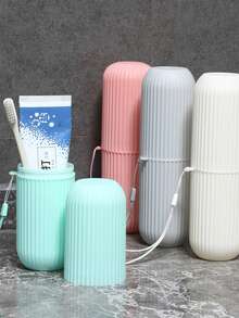 Travel Mouthwash Cup Toothbrush Toothpaste Storage Box Washing Cup Travel Camping Portable Toothbrush Cup Travel Facial Cleanser Set Travel Essentials Beach Fall Decor Vacation Back To School Travel Organizer (Plastic Products, Different Batches Of Products Will Have Slight Color Differences, The Cup's Hand Rope Color Is Randomly Sent) - Multicolor - View 18