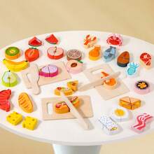 Children's Kitchen Pretend Play Toys - Vegetable Cutting Toys, Fruit & Seafood Toys, Realistic Food, Kitchen Toy Accessories, Gift For Boys And Girls - Multicolor - View 3