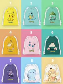pokemon 1 Stück Pokemon Cartoon Kordelzugbeutel (kein Rucksack), geeignet für Männer und Frauen, kann zum Aufbewahren von Unterwäsche verwendet werden, ideal als Geschenk für Fans und Sammler zu Thanksgiving, Weihnachten und Geburtstagen