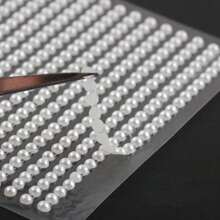1/3 Stücke Party DIY Dekoration Acryl imitierter Perlen Aufkleber 3mm 4mm 5mm 6mm Do-it-yourself Kristall selbstklebende Strass Aufkleber für große Veranstaltungen