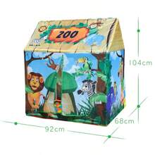 Tienda de campaña Casa del bosque, Carpa portátil para niños con bolsa de almacenamiento, Tienda de campaña temática de Casa de juegos para niños, Adecuado para niños y niñas como regalo de juguete pequeño de Casa de juegos, Ideal para cumpleaños, vacaciones (Tienda temática de Bosque verde)