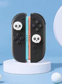 2 pièces Coiffes de joystick en forme de crâne pour manette NS2 Joy-Con, capuchons de pouce en silicone compatibles avec la console Switch NS2 et les accessoires de manette de jeu, modèles patte/requin/fleur/nuage/panda, plusieurs options
